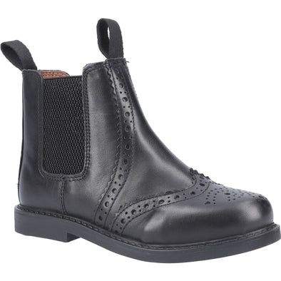 Nympsfield Kids Brogue Pull On Chelsea Boots - ghishop