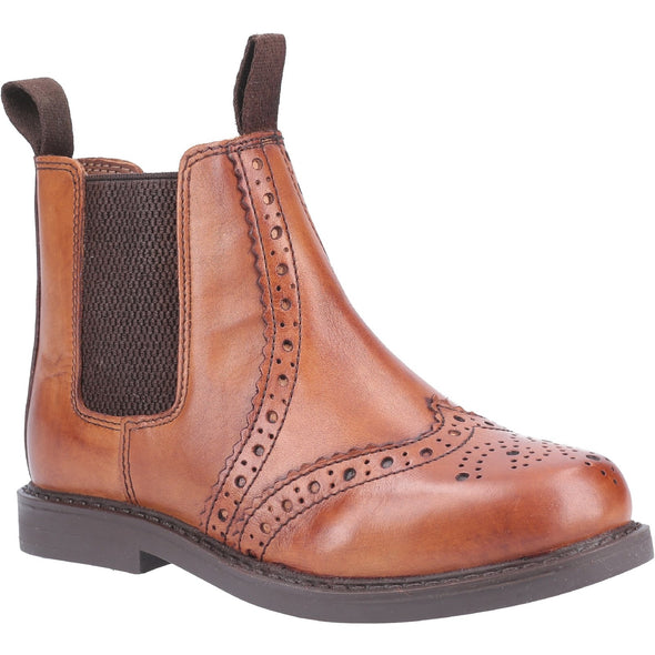 Nympsfield Kids Brogue Pull On Chelsea Boots - ghishop