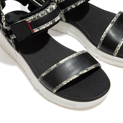 Heda Snake-Trim Sandals - ghishop