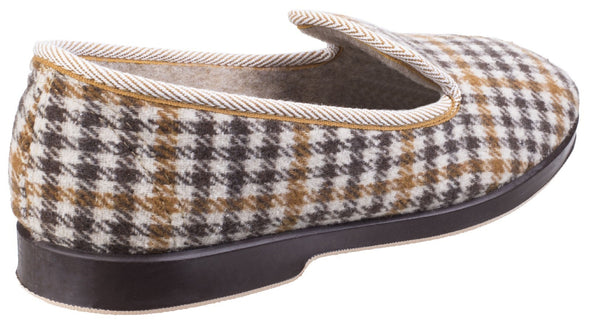 GBS Everett Mens Check Slipper - ghishop